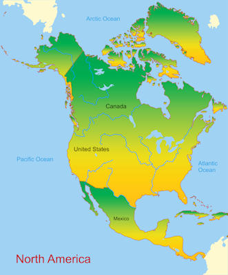 Map of North America